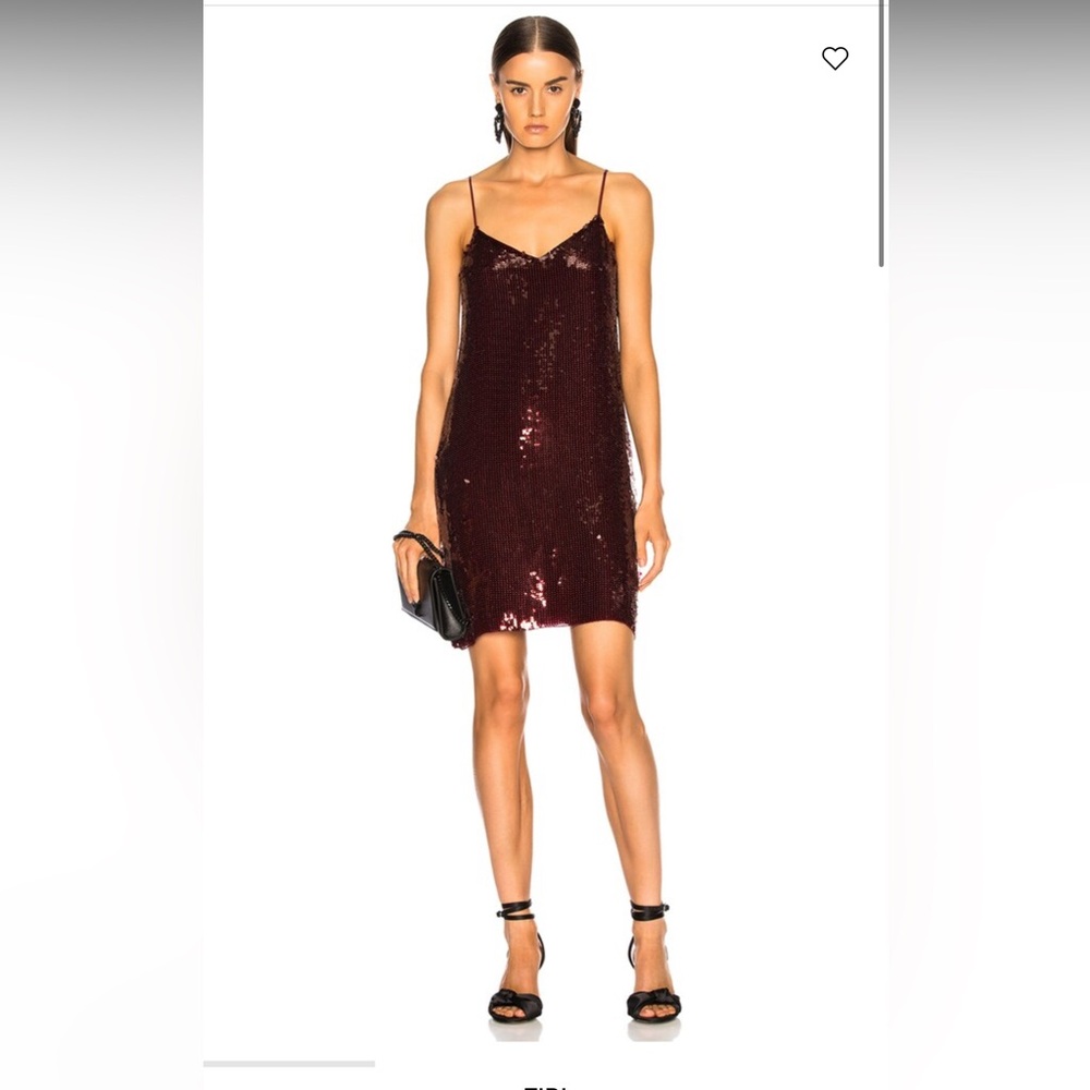 Tibi Silk Burgundy Beaded Sequin Slip Dress – Size 2 – NWT